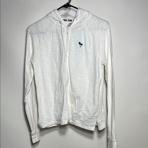 Victoria's Secret PINK White Zip-Up Hoodie